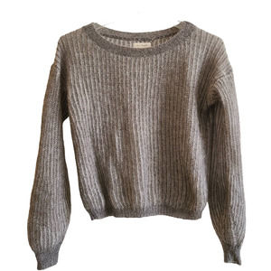 FALCONERI Mohair Wool Blend Striped‎ Crew Neck Pullover Sweater Women's Medium